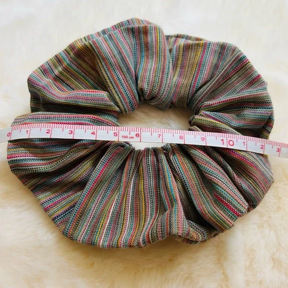 FREE Handmade Scrunchie Multicolor Striped - Picture 2 of 2